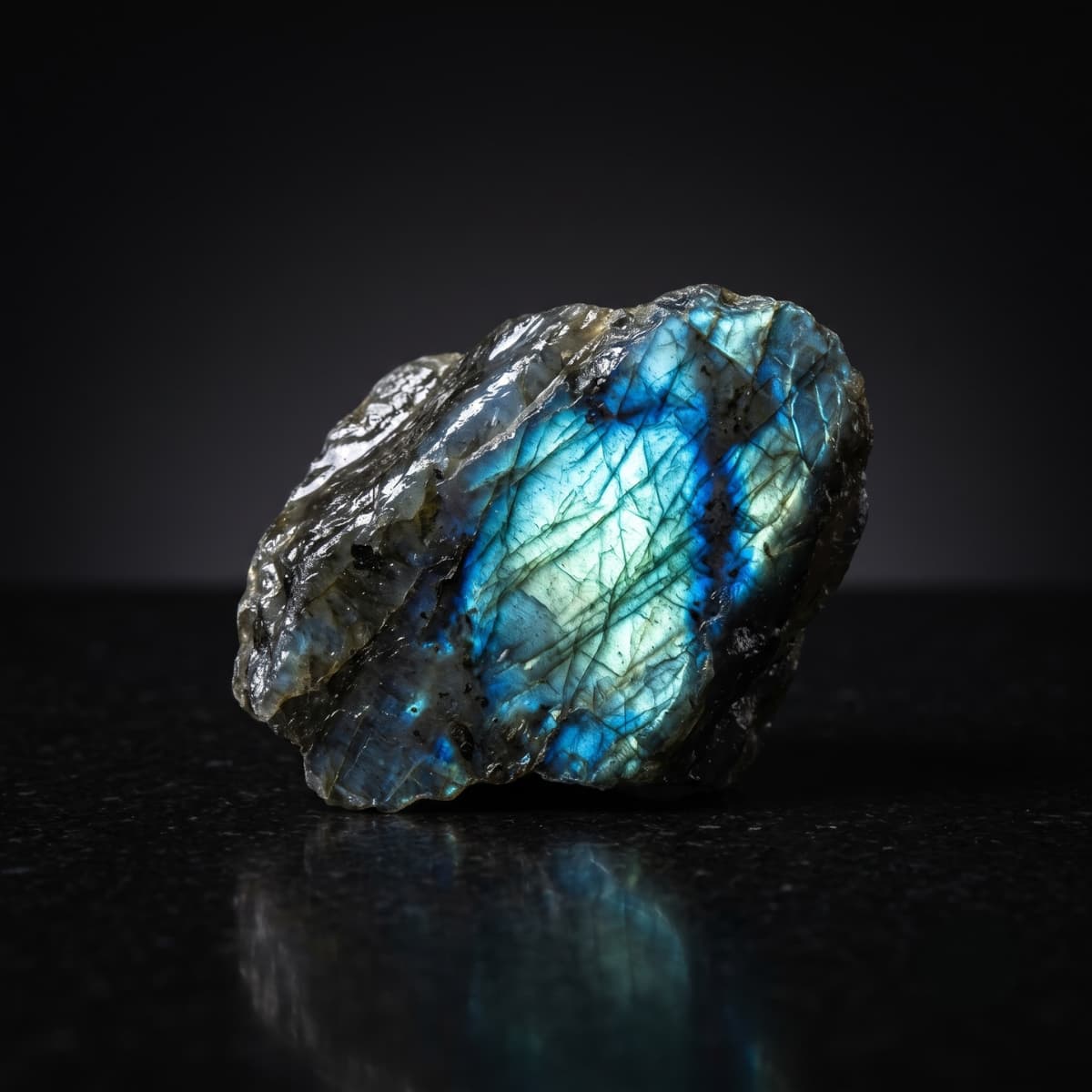 Genuine labradorite stone specimen