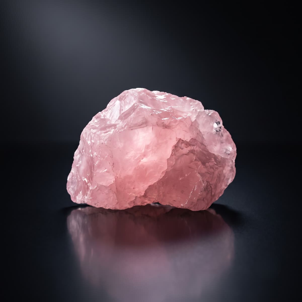 Genuine rose quartz stone specimen