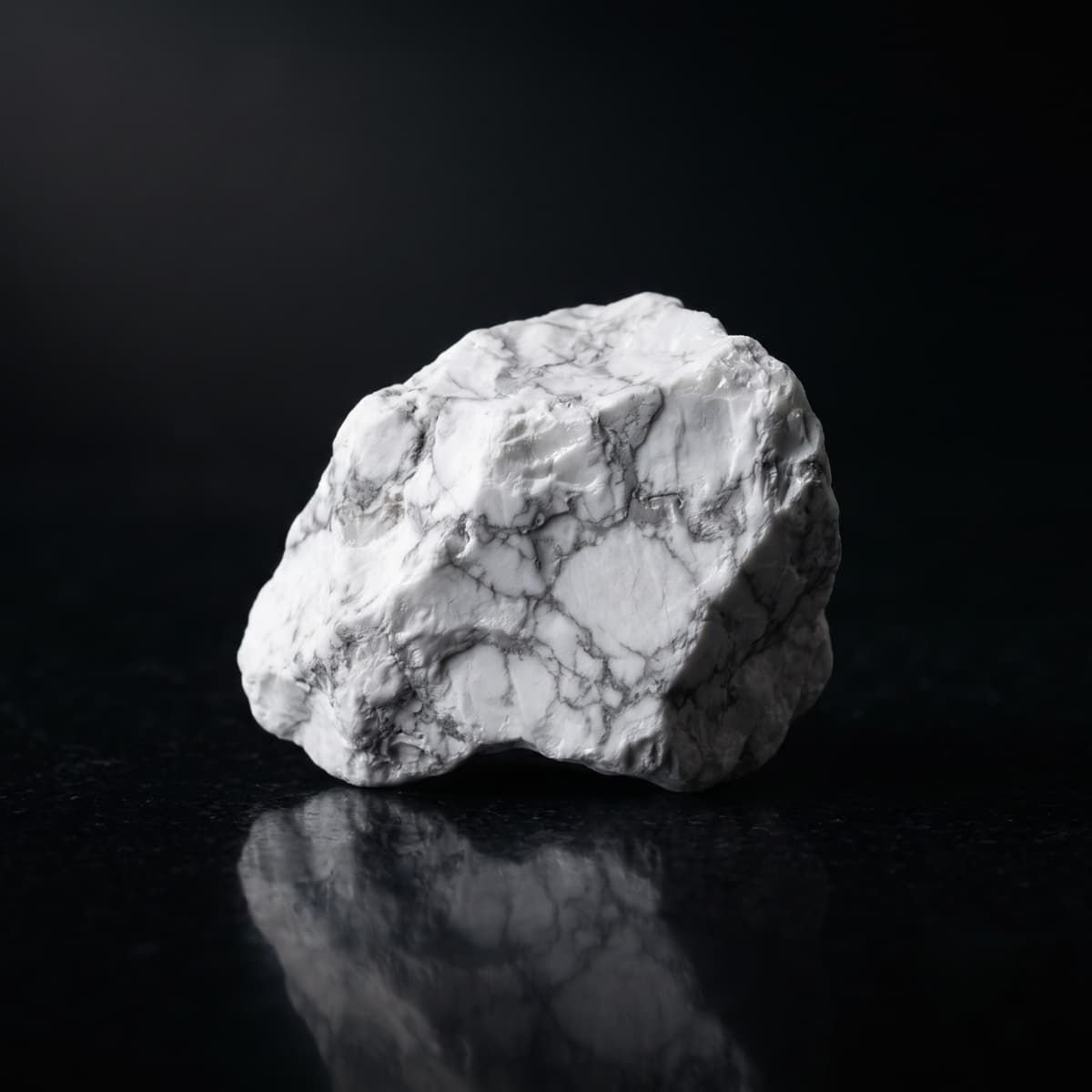 Genuine howlite stone specimen