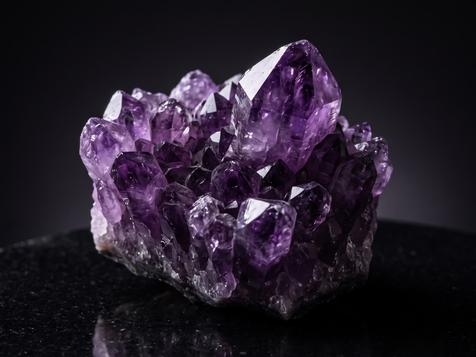 Genuine amethyst crystal
